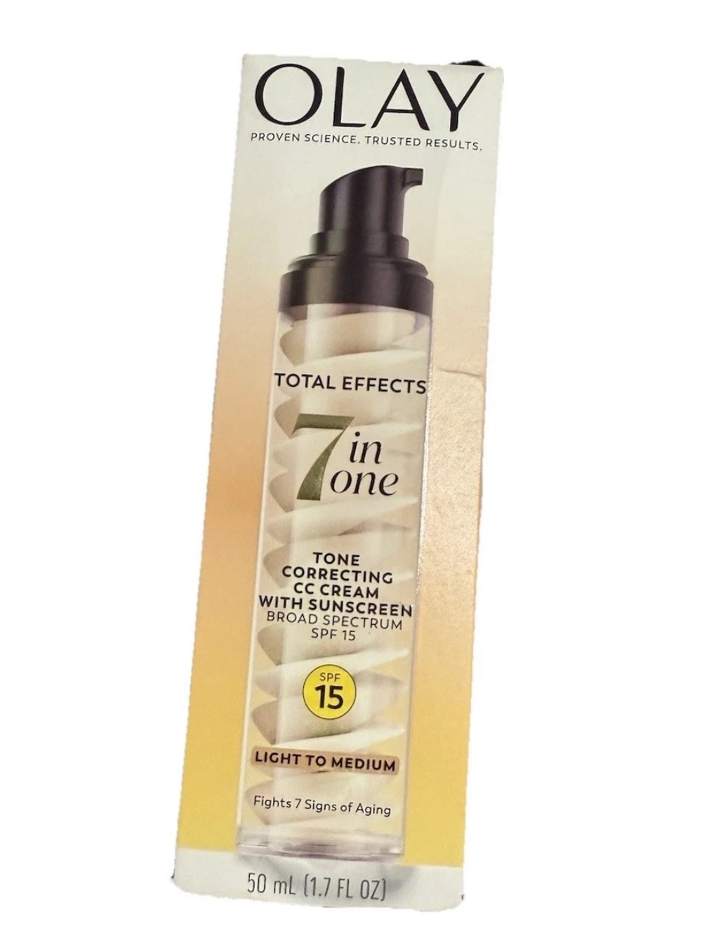 OLAY Total Effects 7 in One Tone Correcting CC Cream - Black, White, Yellow